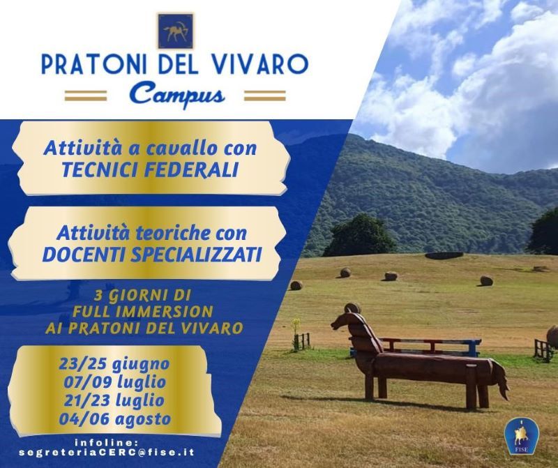 Pratoni del Vivaro Campus e Pratoni Summer Camp per una estate al Centro Equestre Federale - Ranieri di Campello