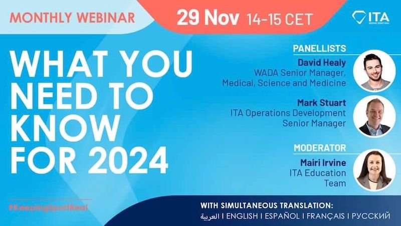 Antidoping umano: importante webinar on line il 29 novembre