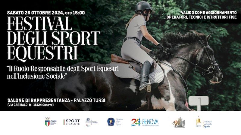 Genova 2024 - Capitale europea dello sport: arriva il Festival degli Sport Equestri