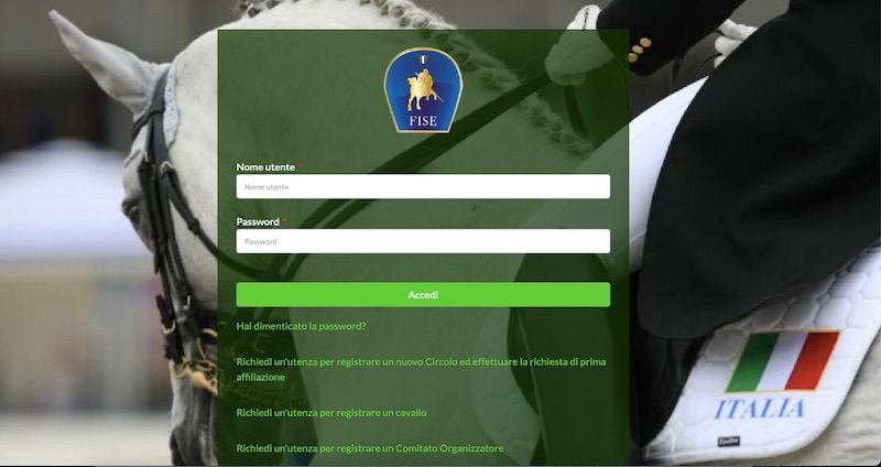 FISE: rilasciata la nuova piattaforma unica per tesseramento, affiliazioni, concorsi