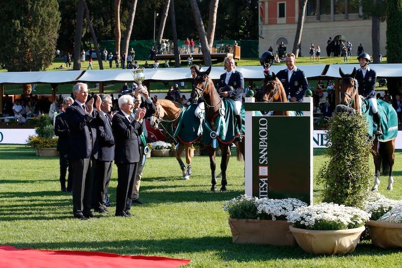 Piazza di Siena: Coppa delle Nazioni Intesa Sanpaolo, Mattarella premia la Svezia 