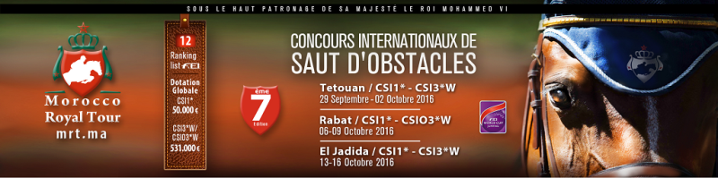 Binomi che prenderanno parte allo CSIO 3* di Rabat