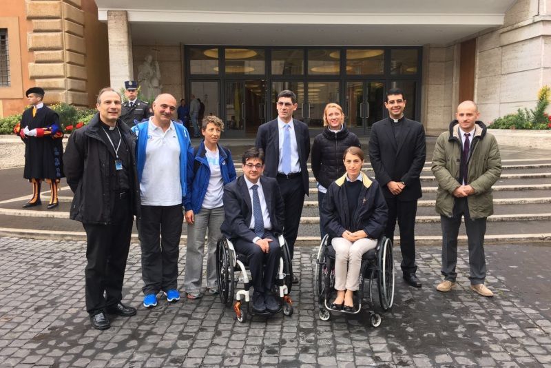 Sara Morganti in Udienza da Papa Francesco