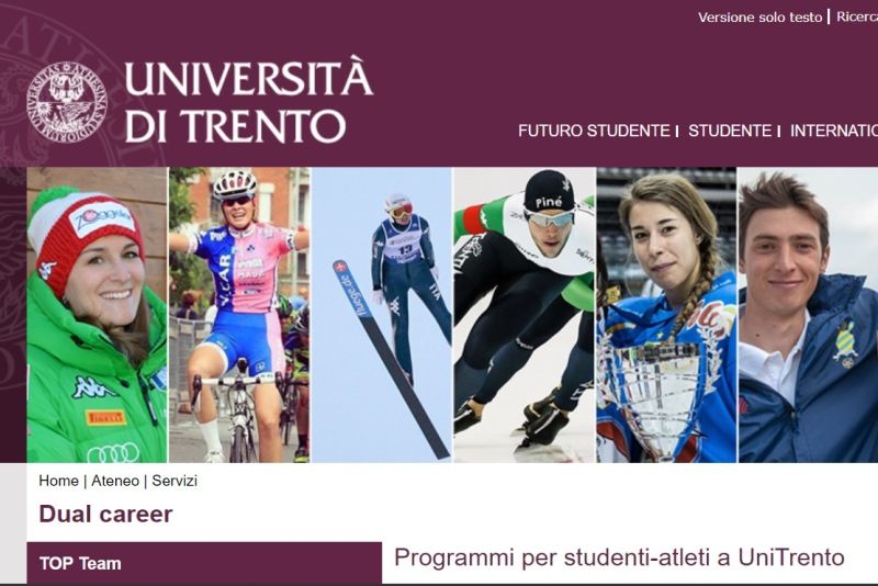  TOPSport, il programma per studenti-atleti dell’Università di Trento