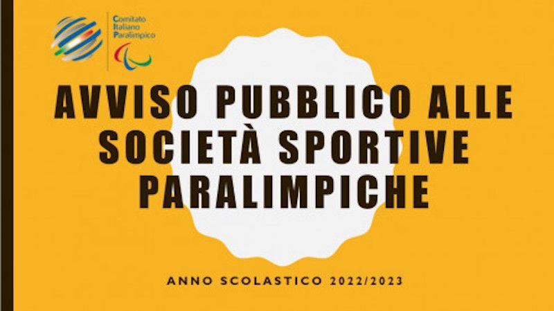 “Lo sport paralimpico va a scuola” 2022/2023 