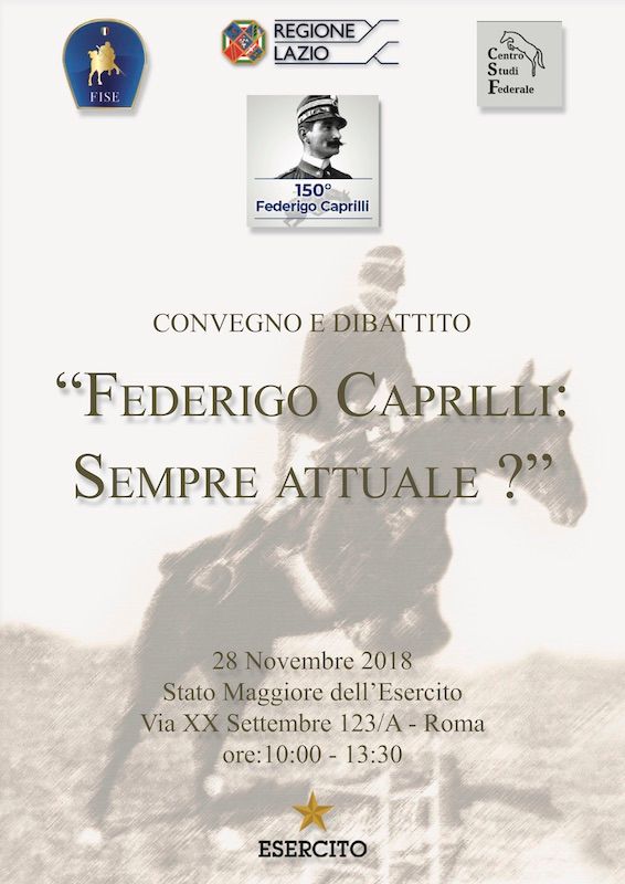 Il 28 novembre convegno a Roma: “Federigo Caprilli: sempre attuale?” 