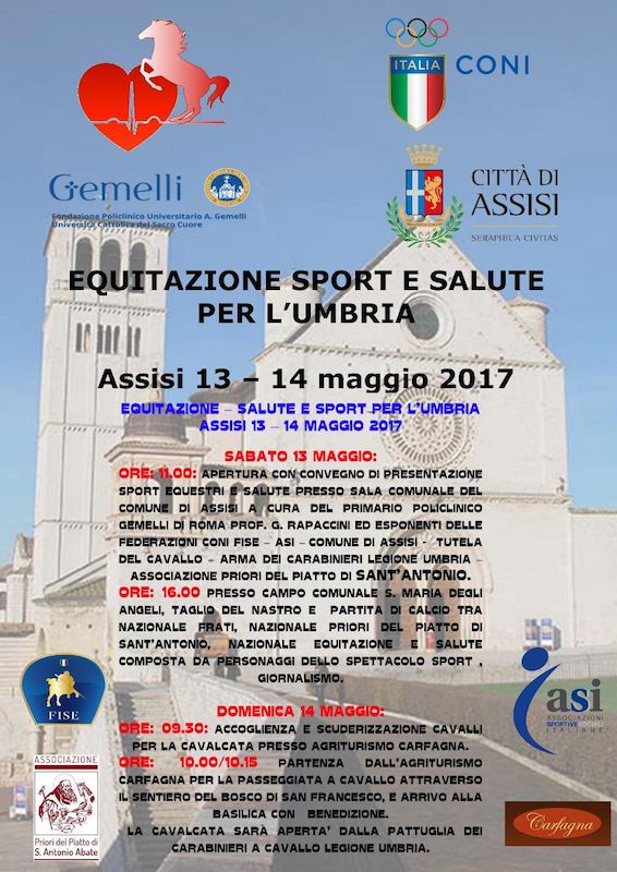 Presentato a Roma “Equitazione sport e salute per l’Umbria”